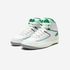 Footwear * | Jordan Gs Aj 2 Retro White/Luckygreen/ Sail/ Ltsteelgrey