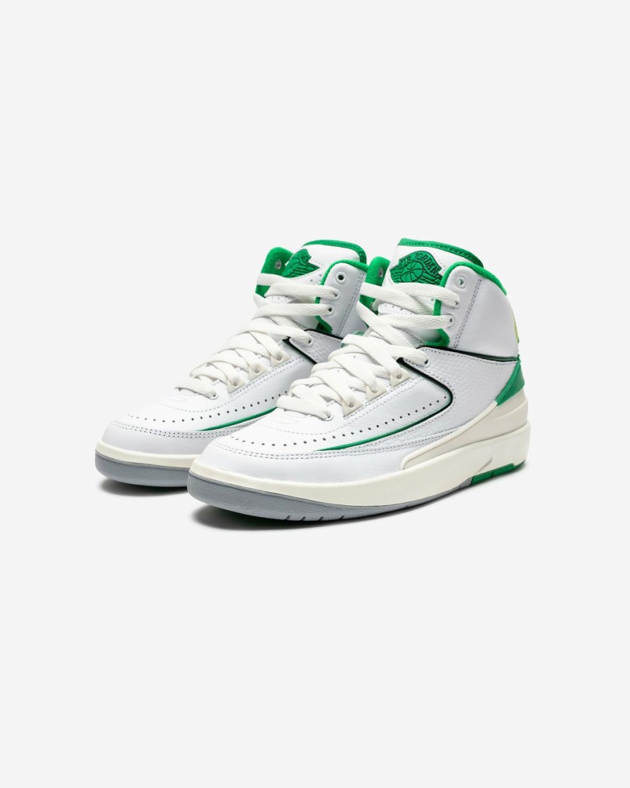 Footwear * | Jordan Gs Aj 2 Retro White/Luckygreen/ Sail/ Ltsteelgrey