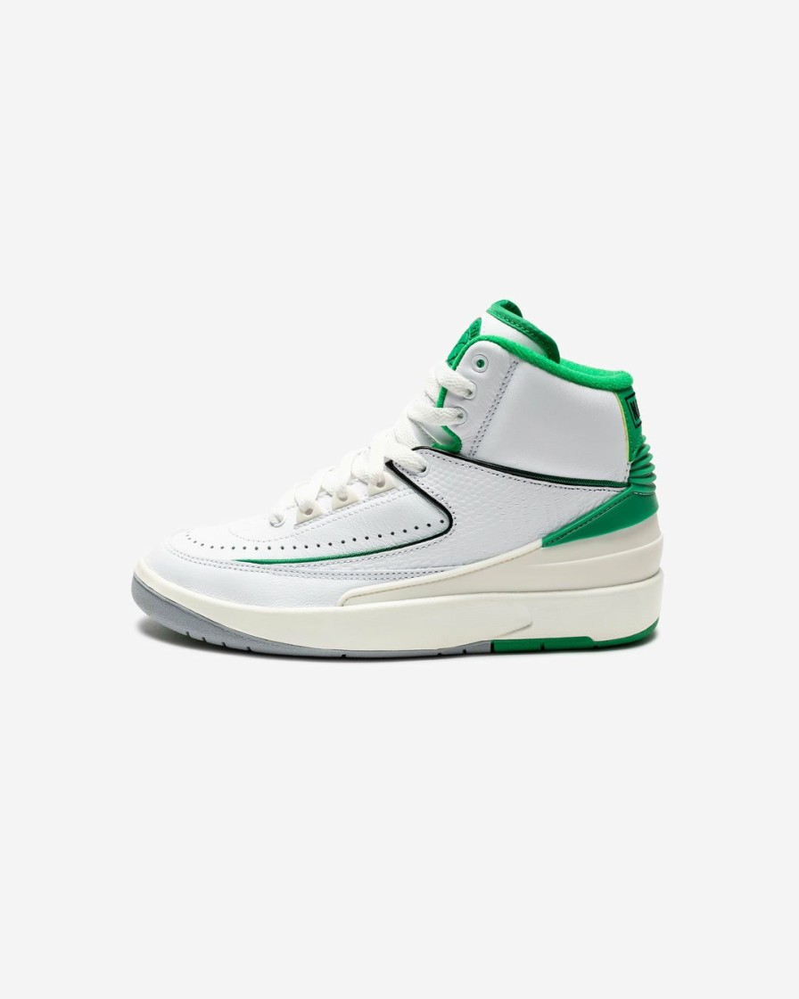 Footwear * | Jordan Gs Aj 2 Retro White/Luckygreen/ Sail/ Ltsteelgrey