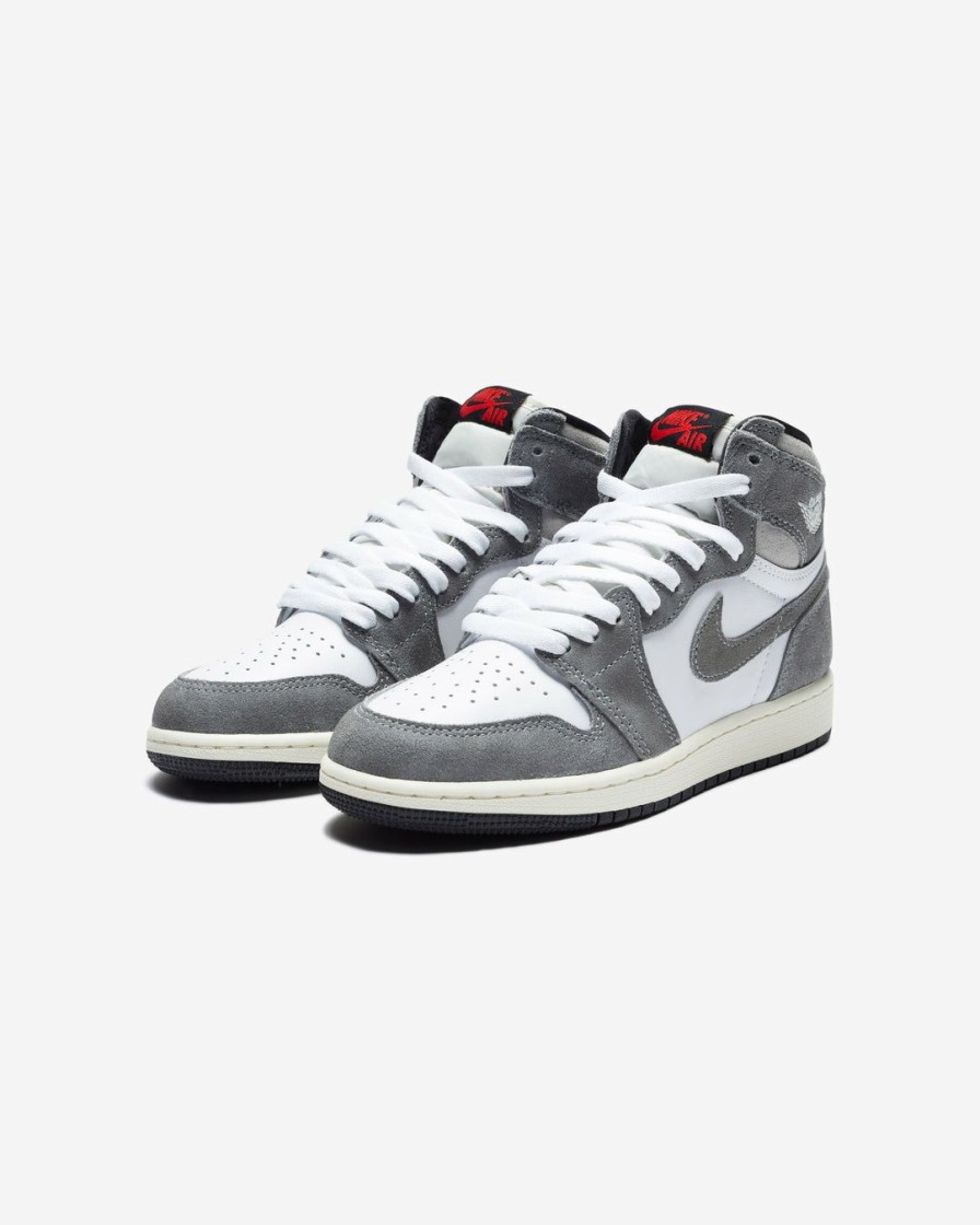 Footwear * | Jordan Gs Aj 1 Retro High Og Black/ Firered/ White