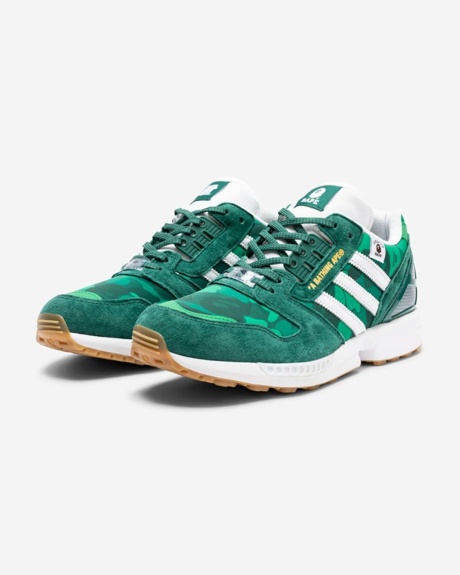 Footwear * | Bape X Undefeated X Adidas Zx 8000 Green/ Cwhite/ Gum