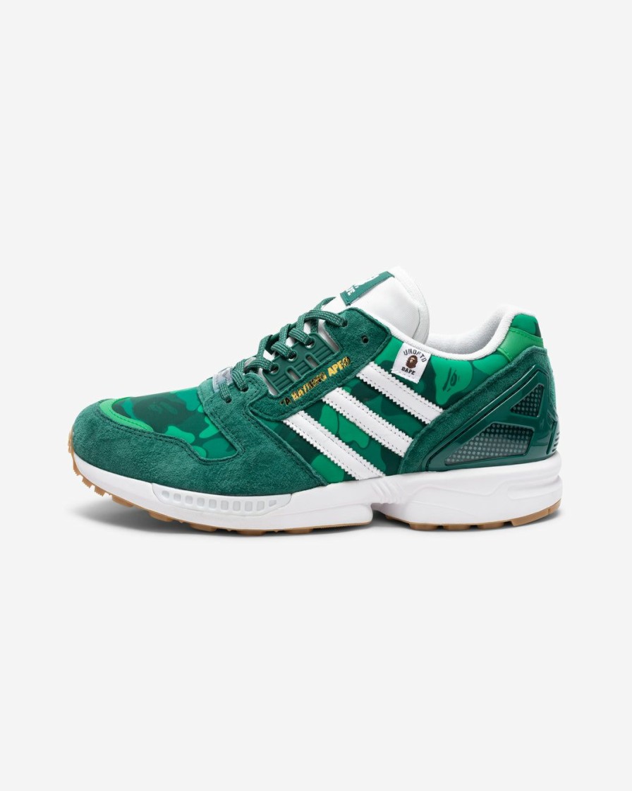 Footwear * | Bape X Undefeated X Adidas Zx 8000 Green/ Cwhite/ Gum