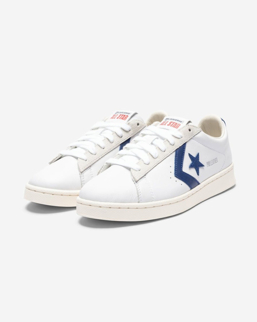 Footwear * | Converse Pro Leather Ox White/ Rushblue/ Egret