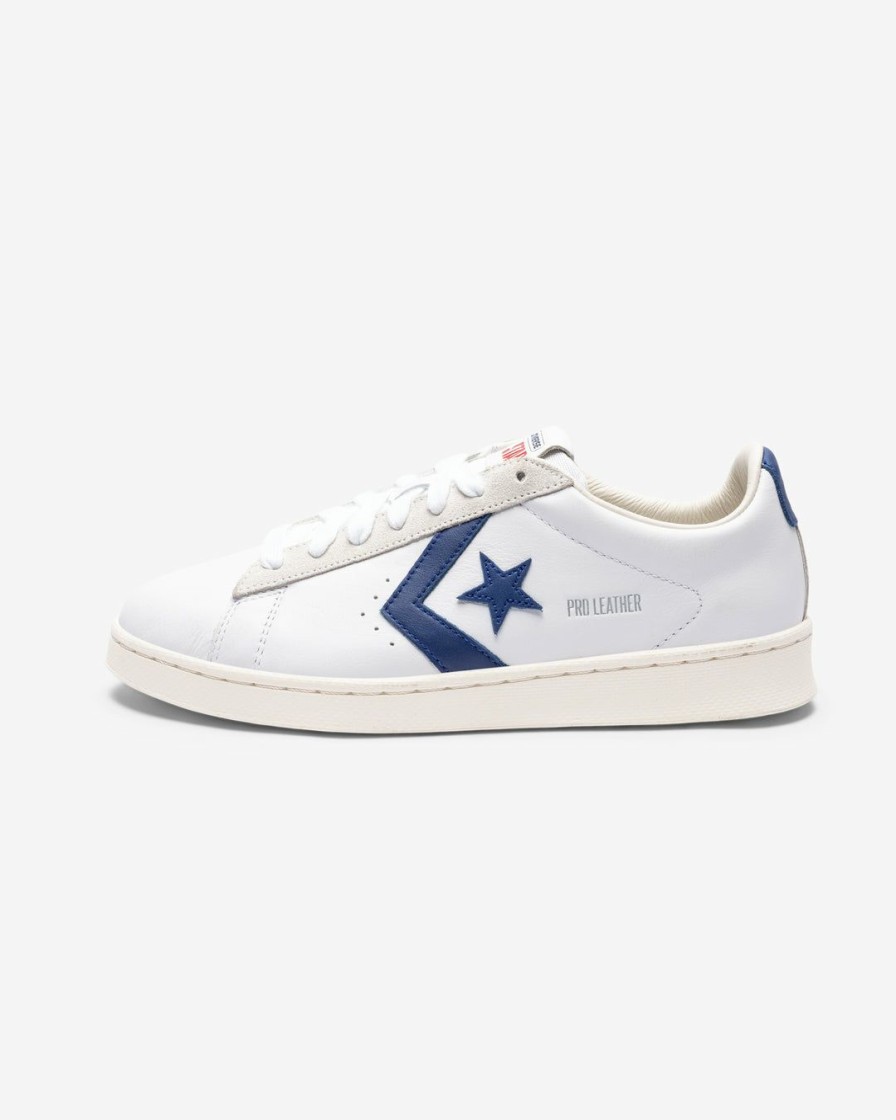 Footwear * | Converse Pro Leather Ox White/ Rushblue/ Egret