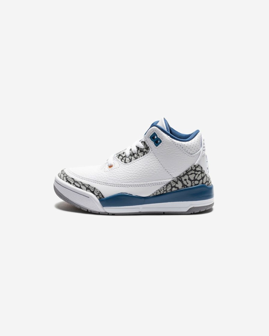 Footwear * | Jordan Ps Aj 3 Retro White/ Metalliccopper/ Trueblue