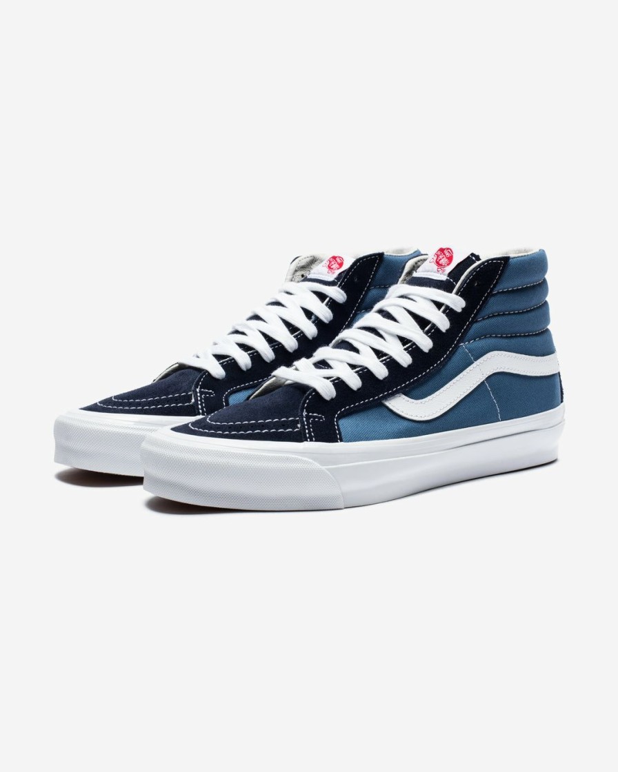 Footwear * | Vans Og Sk8-Hi Lx (Suede/Canvas) Navy/ Stvnvy