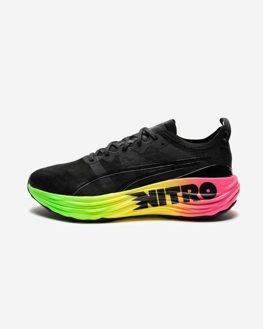 Footwear * | Puma Foreverrun Nitro Futrograde Black/ Greengecko