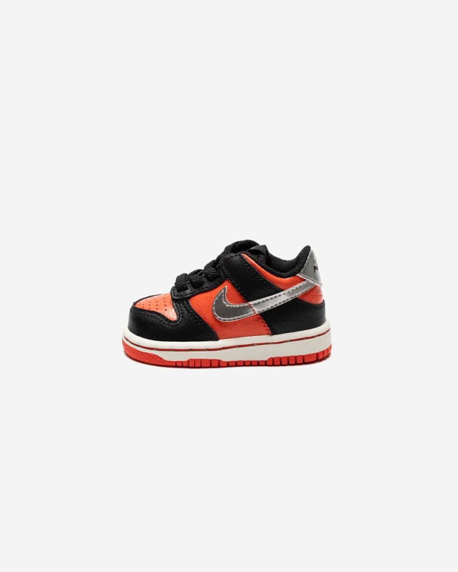 Footwear * | Nike Td Dunk Low Black/ Metallicsilver/ Picantered