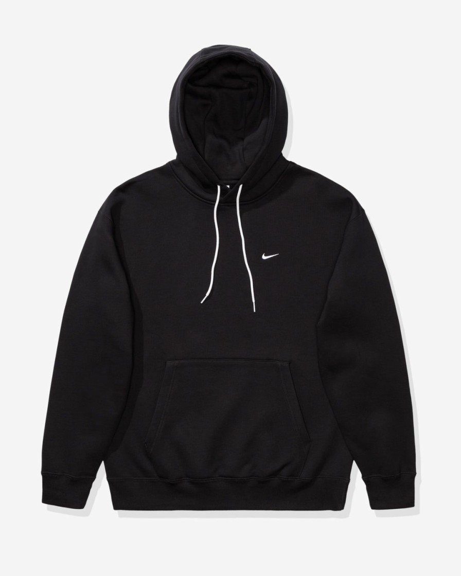 Clothing * | Nike Solo Swoosh Hw Bb Hoodie Black/ White