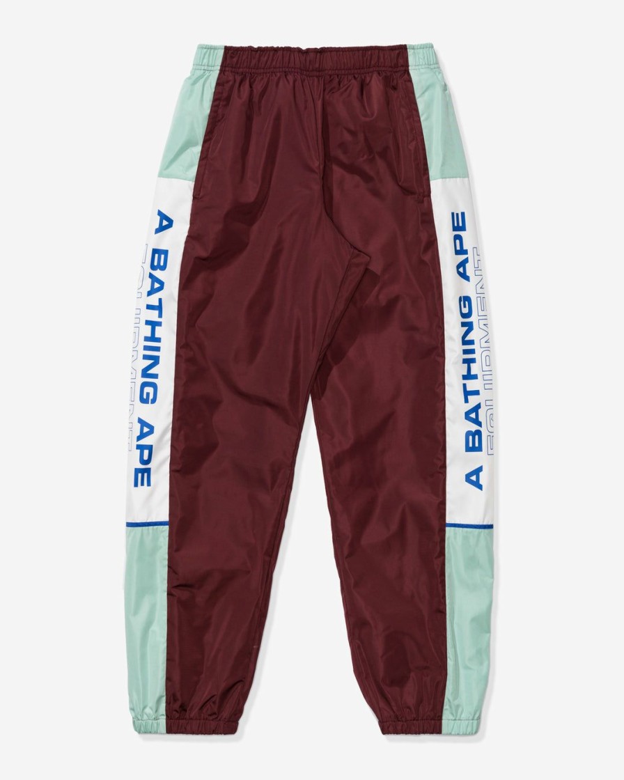 Clothing * | Bape Color Block Track Pants Burgundy