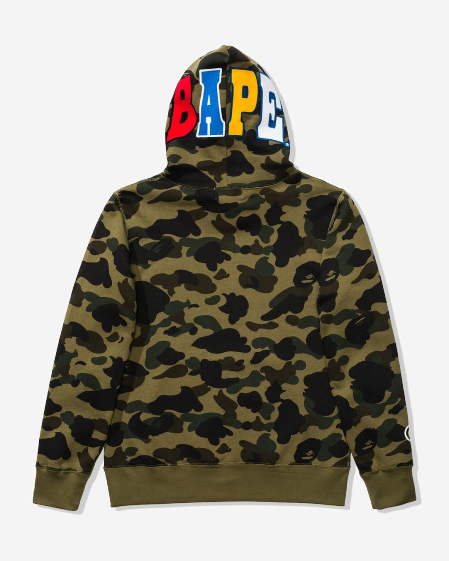 Clothing * | Bape 1St Camo 2Nd Ape Pullover Hoodie Green