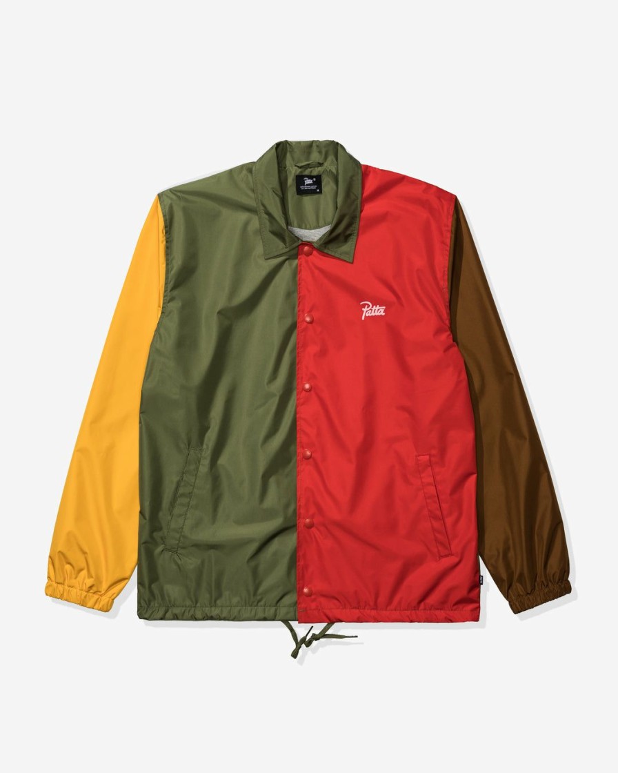 Clothing * | Patta Block Coach Jacket Oldgold/ Multi