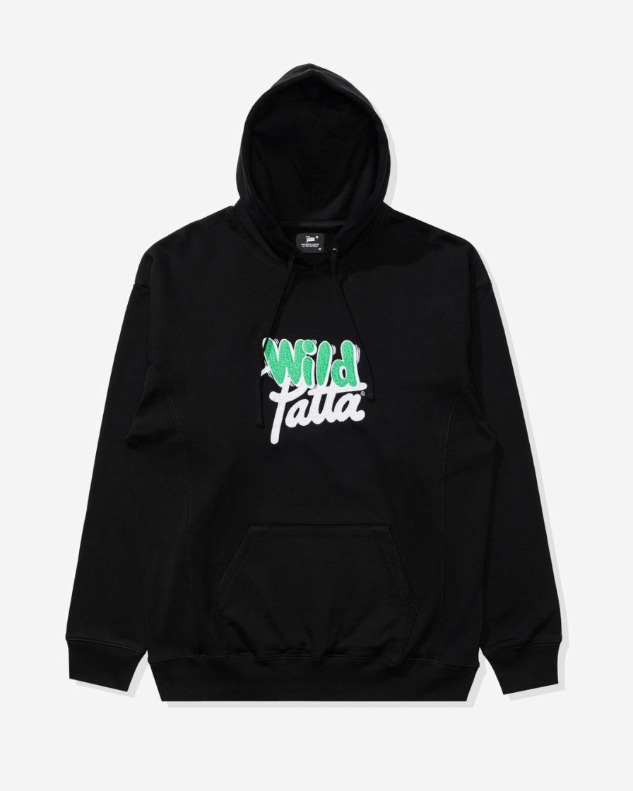 Clothing * | Patta Wild Hooded Sweater Black