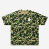 Clothing * | Bape Big Abc Camo Ape Head Relaxed Fit Tee Green