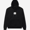 Clothing * | Jordan Flight Fleece Pullover Hoodie Black/ Sail