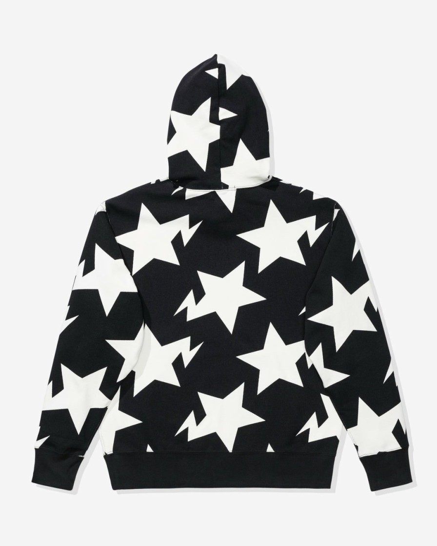 Clothing * | Bape Relaxed Sta Pattern Pullover Hoodie Black