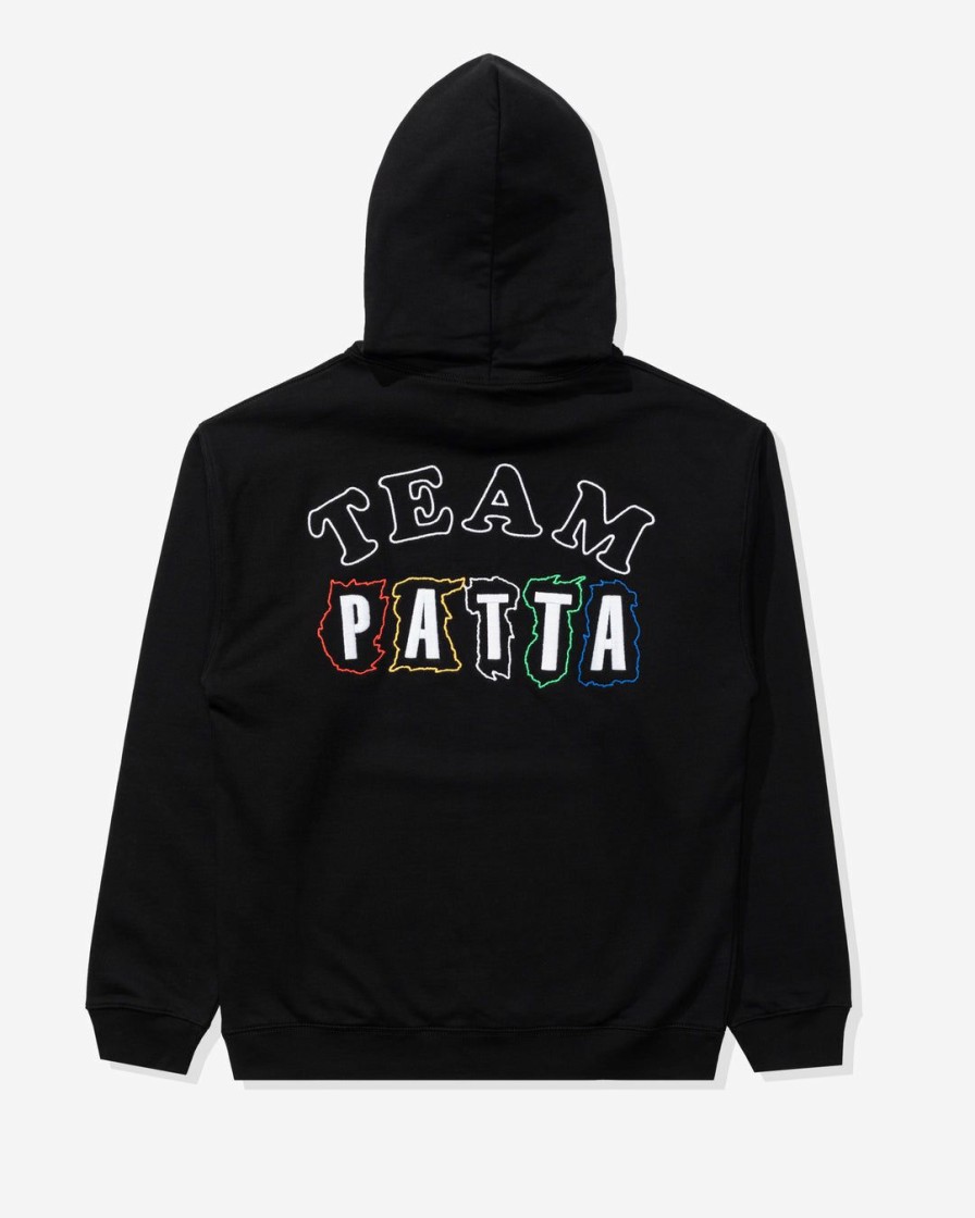 Clothing * | Patta Team Patta Hooded Sweater Black