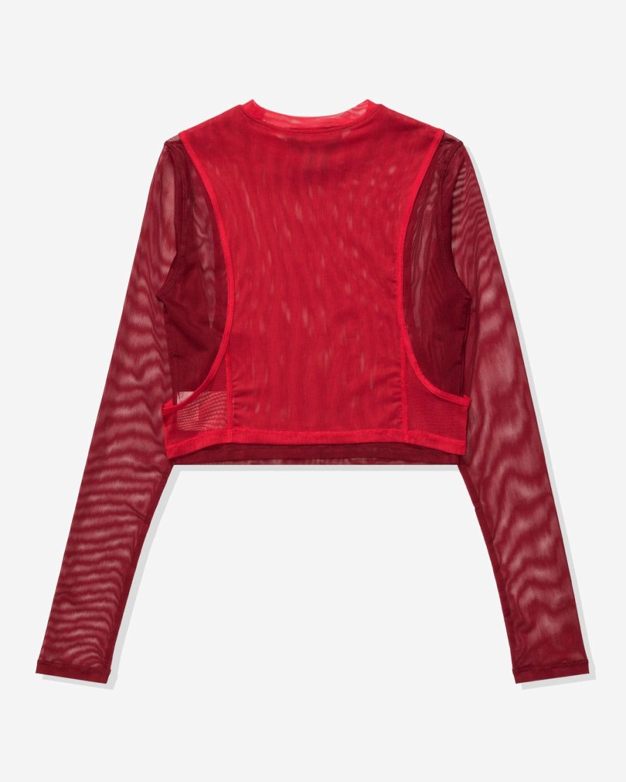 Clothing * | Jordan X Teyana Taylor Women'S Sport L/S Mesh Top Gymred