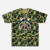 Clothing * | Bape Big Abc Camo Shark Tee Green