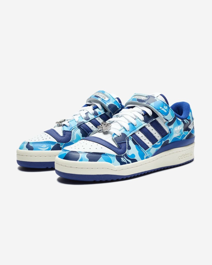 Footwear * | Adidas X Bape Forum 84 Low Ftwwht/ Blue