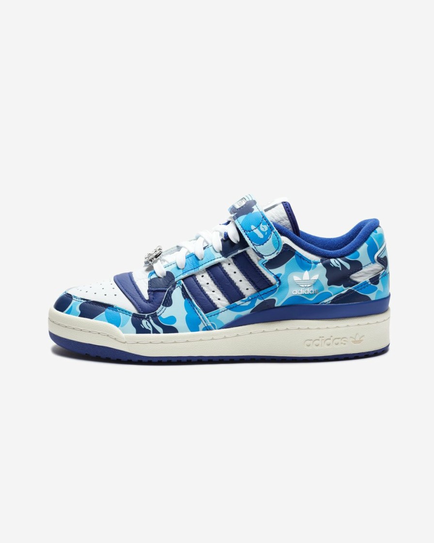 Footwear * | Adidas X Bape Forum 84 Low Ftwwht/ Blue