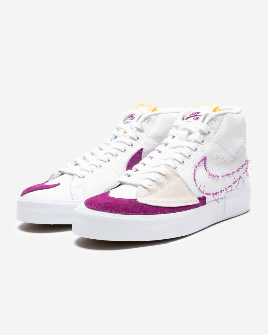 Footwear * | Nike Sb Zoom Blazer Mid Edge White/ Viotech