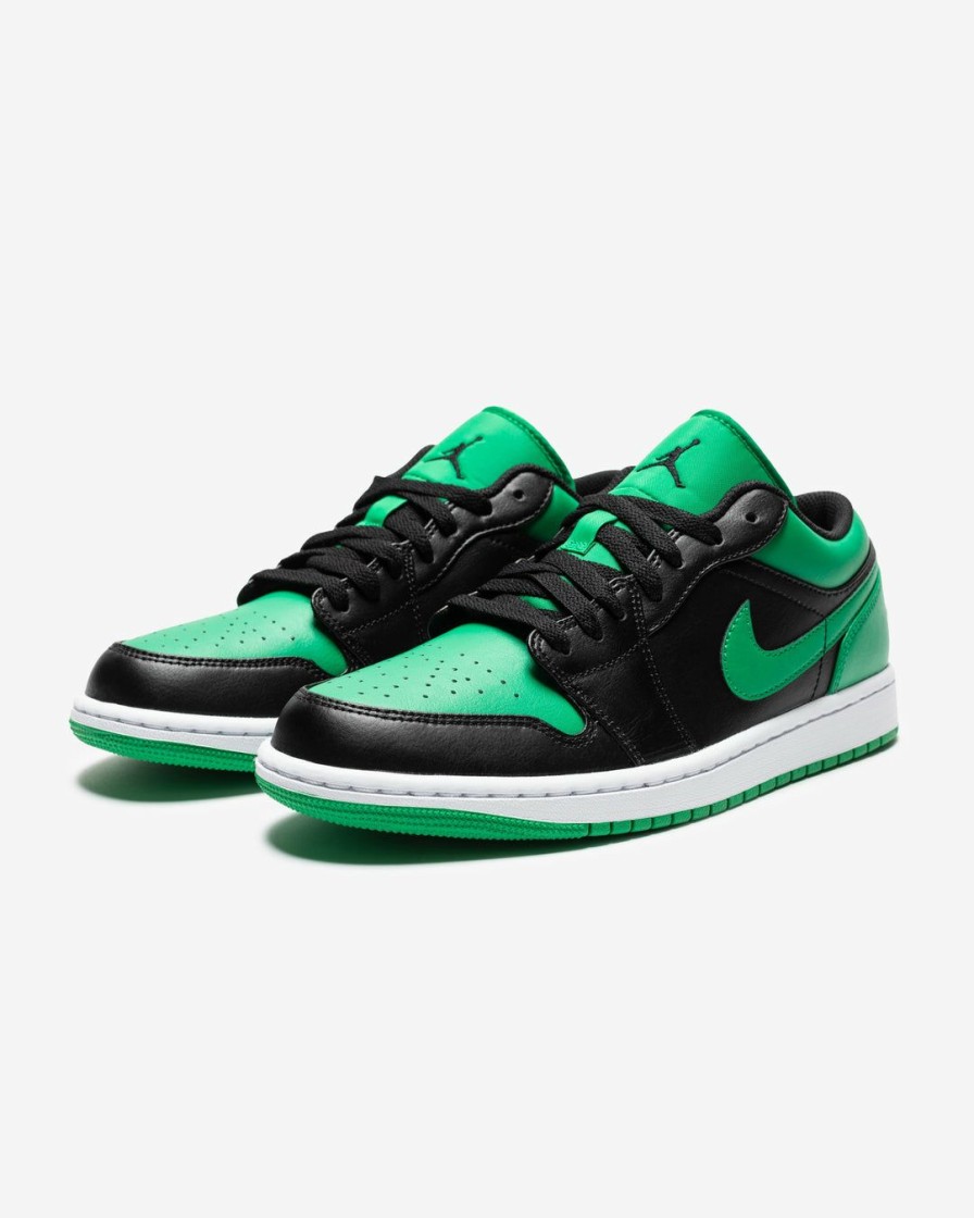 Footwear * | Jordan Aj 1 Low Black/ Luckygreen/ White