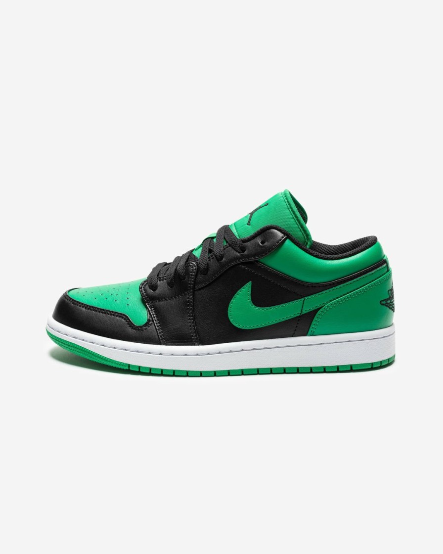 Footwear * | Jordan Aj 1 Low Black/ Luckygreen/ White