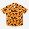 Clothing * | Bape Flame Open Collar Shirt Orange