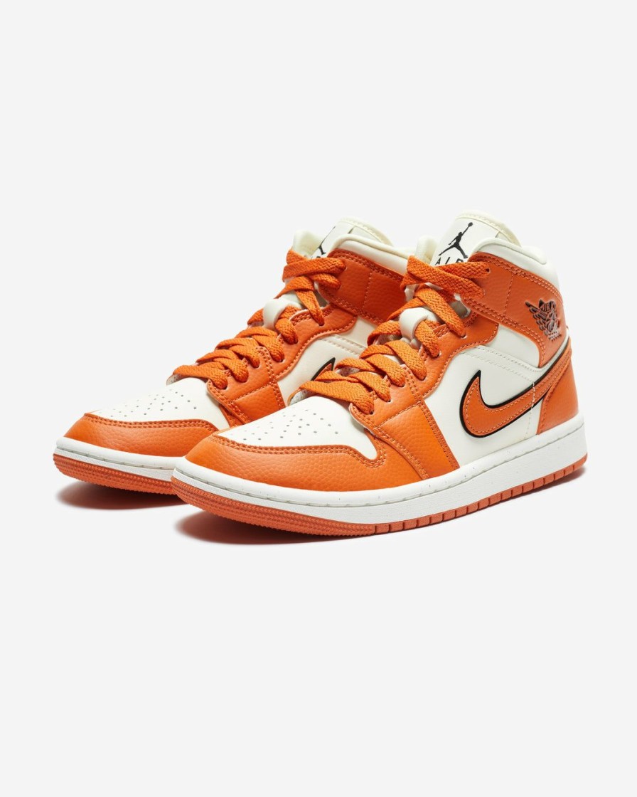 Footwear * | Jordan Women'S Aj 1 Mid Se Coconutmilk/ Sportspice/ Black