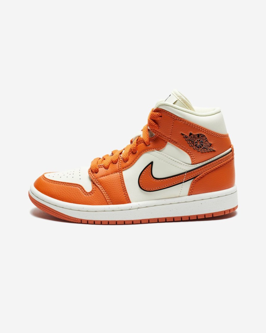 Footwear * | Jordan Women'S Aj 1 Mid Se Coconutmilk/ Sportspice/ Black