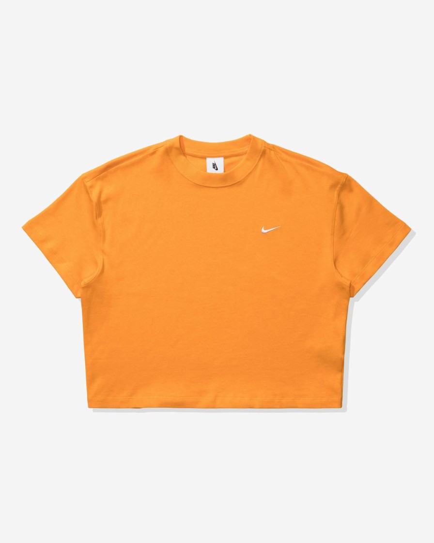 Clothing * | Nike Women'S Solo Swoosh Knit Top Kumquat/ White