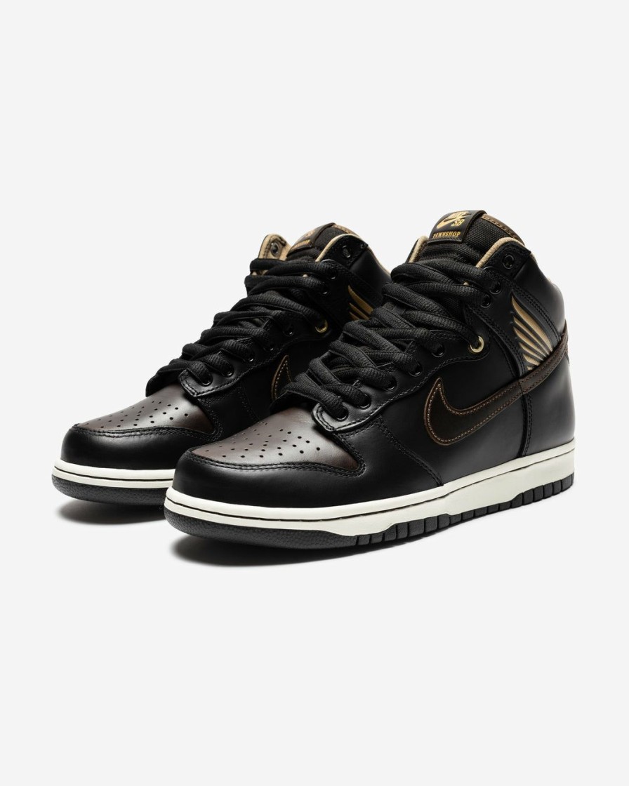 Footwear * | Nike Sb Dunk High Og Qs Black/ Metallicgold