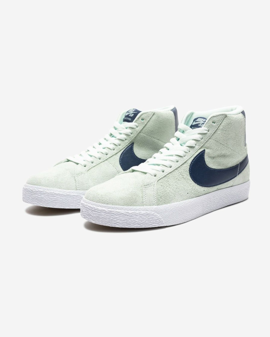 Footwear * | Nike Sb Zoom Blazer Mid Barelygreen/ Navy/ White