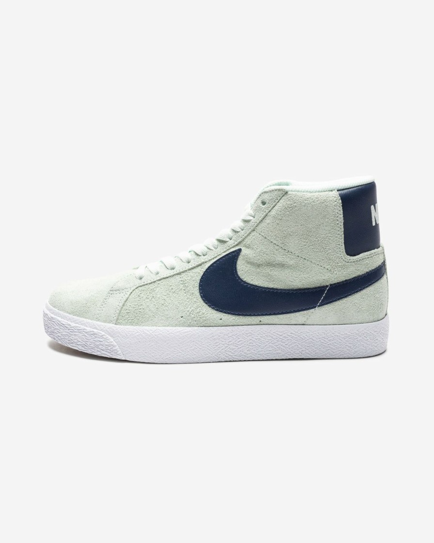 Footwear * | Nike Sb Zoom Blazer Mid Barelygreen/ Navy/ White