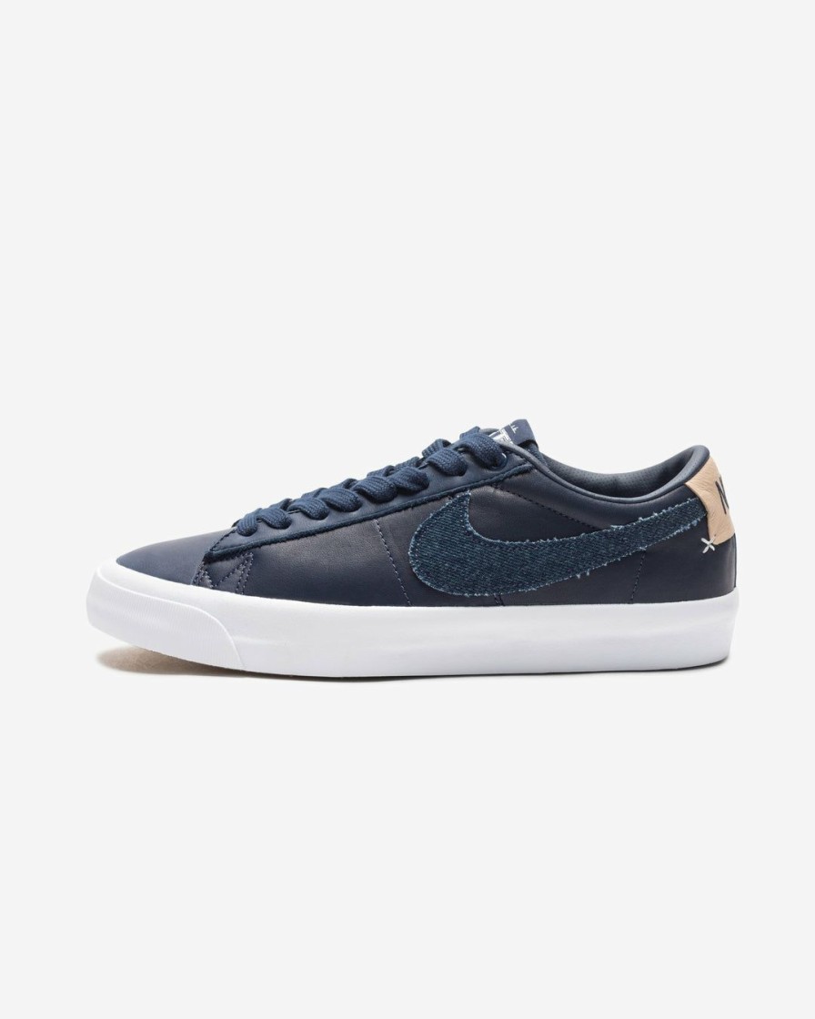 Footwear * | Nike Sb Zoom Blazer Low Pro Gt Premium Midnightnavy/ White