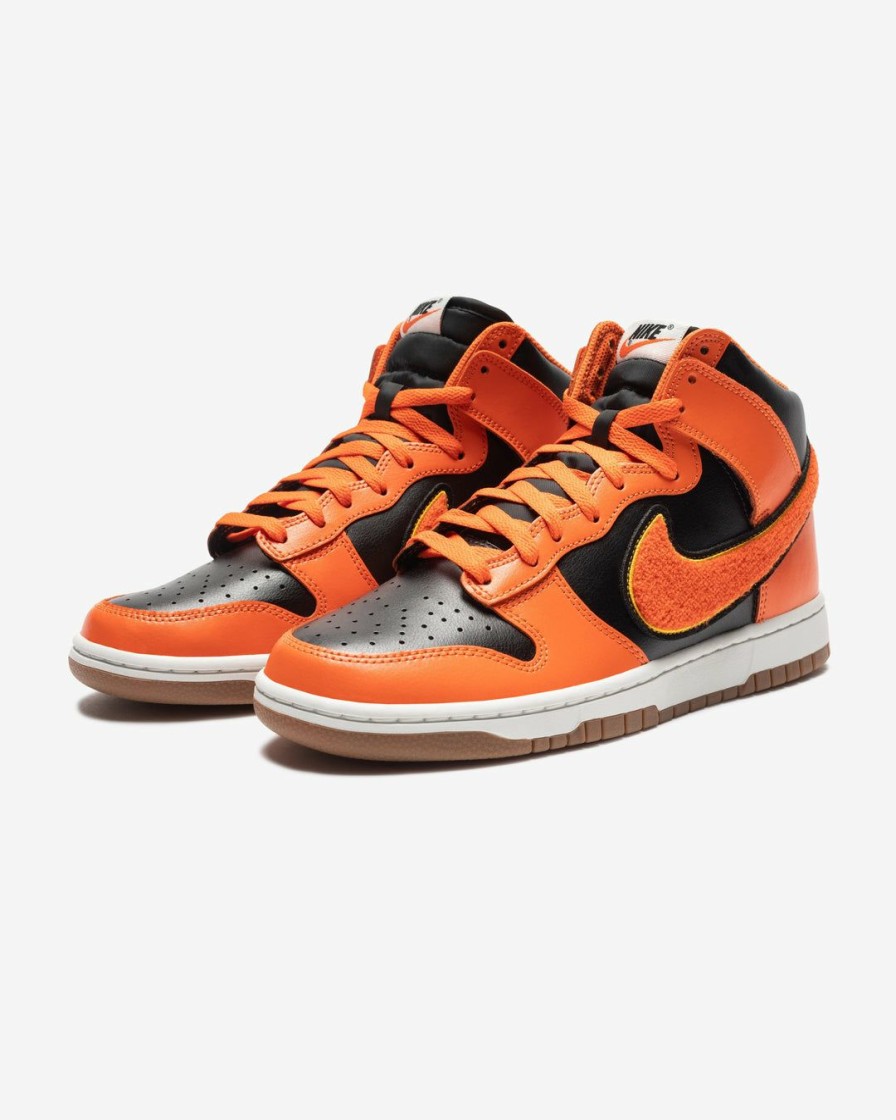 Footwear * | Nike Dunk High Retro Black/ Safetyorange/ Universitygold