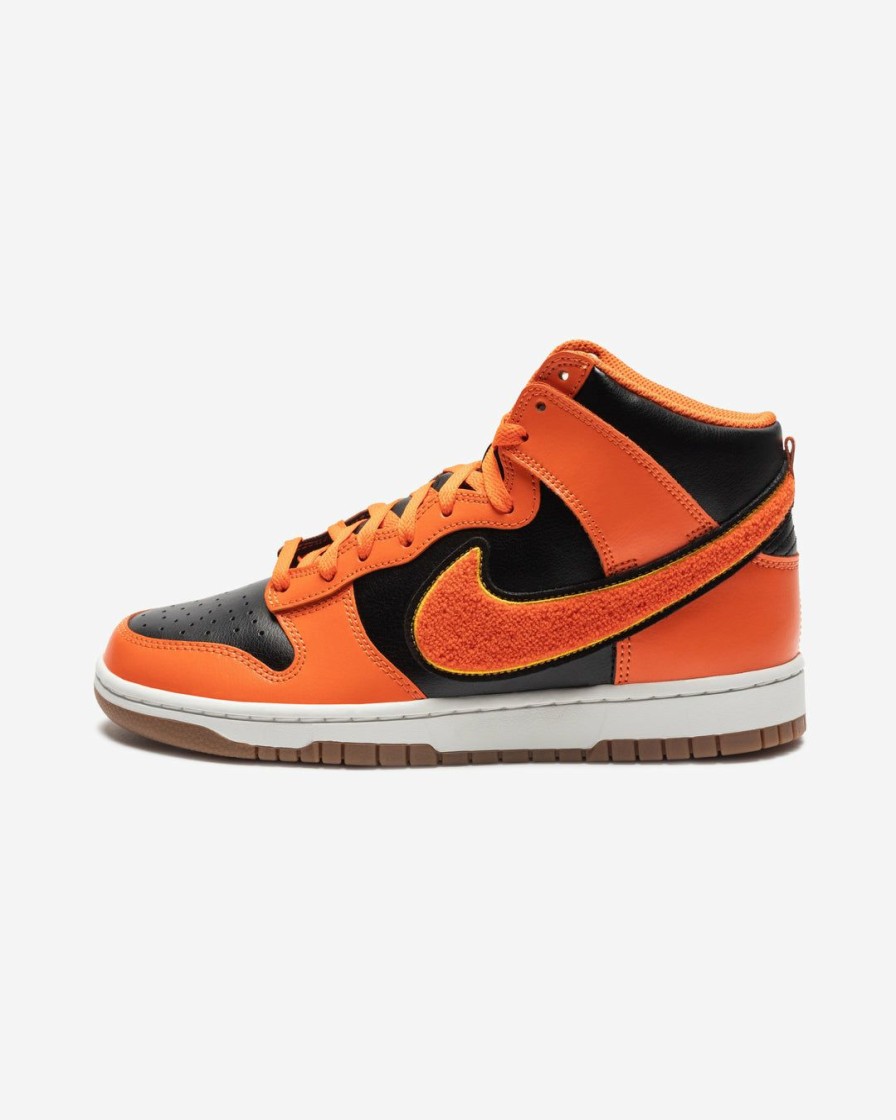 Footwear * | Nike Dunk High Retro Black/ Safetyorange/ Universitygold