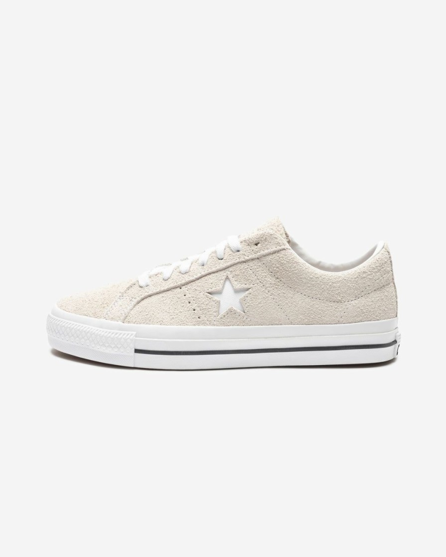 Footwear * | Converse One Star Pro Vintage Suede Egret/ Black/ White