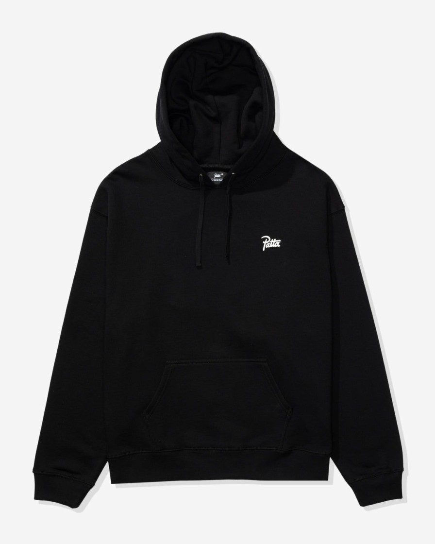 Clothing * | Patta La Flora Hooded Sweater Black