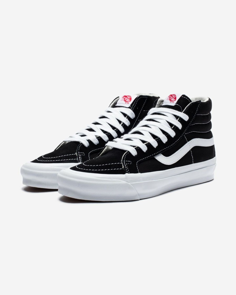 Footwear * | Vans Og Sk8-Hi Lx (Suede/Canvas) Black/ Trwht