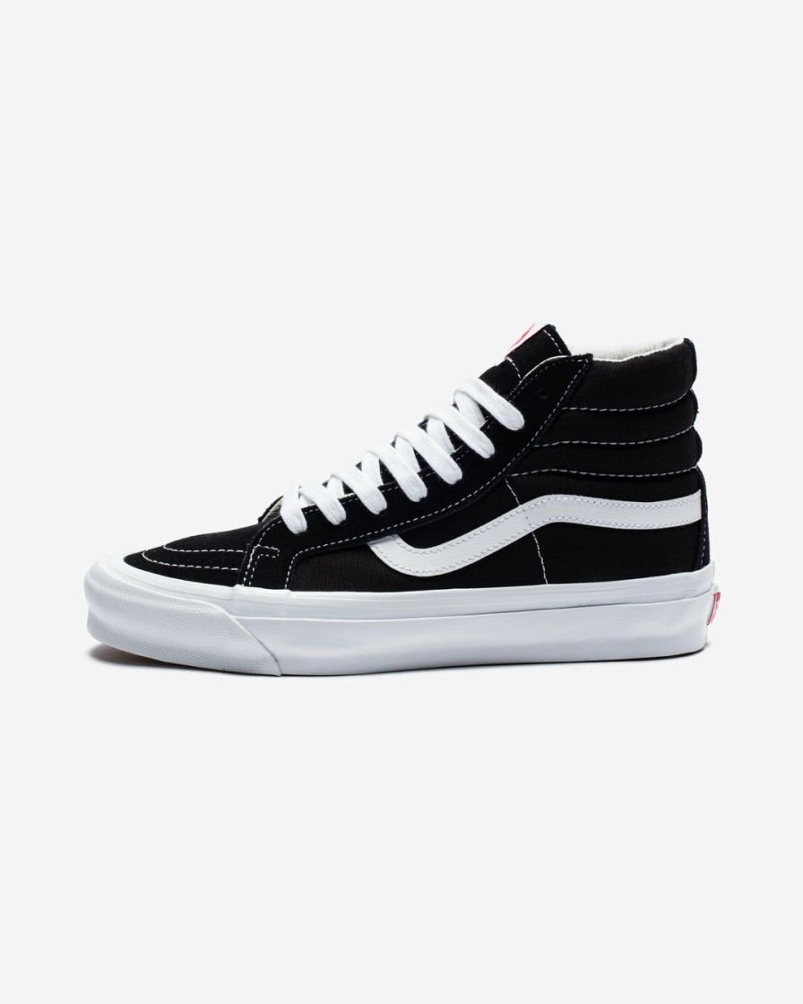 Footwear * | Vans Og Sk8-Hi Lx (Suede/Canvas) Black/ Trwht