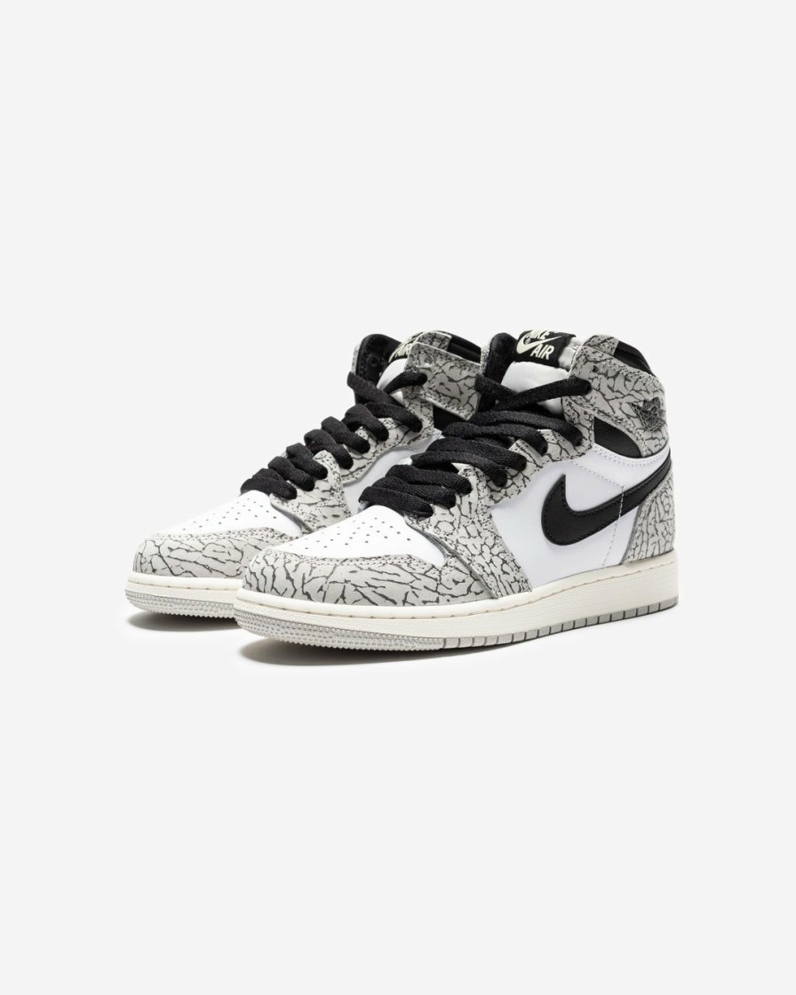 Footwear * | Jordan Gs Aj 1 Retro High Techgrey/ Mulsin/ Black/ White