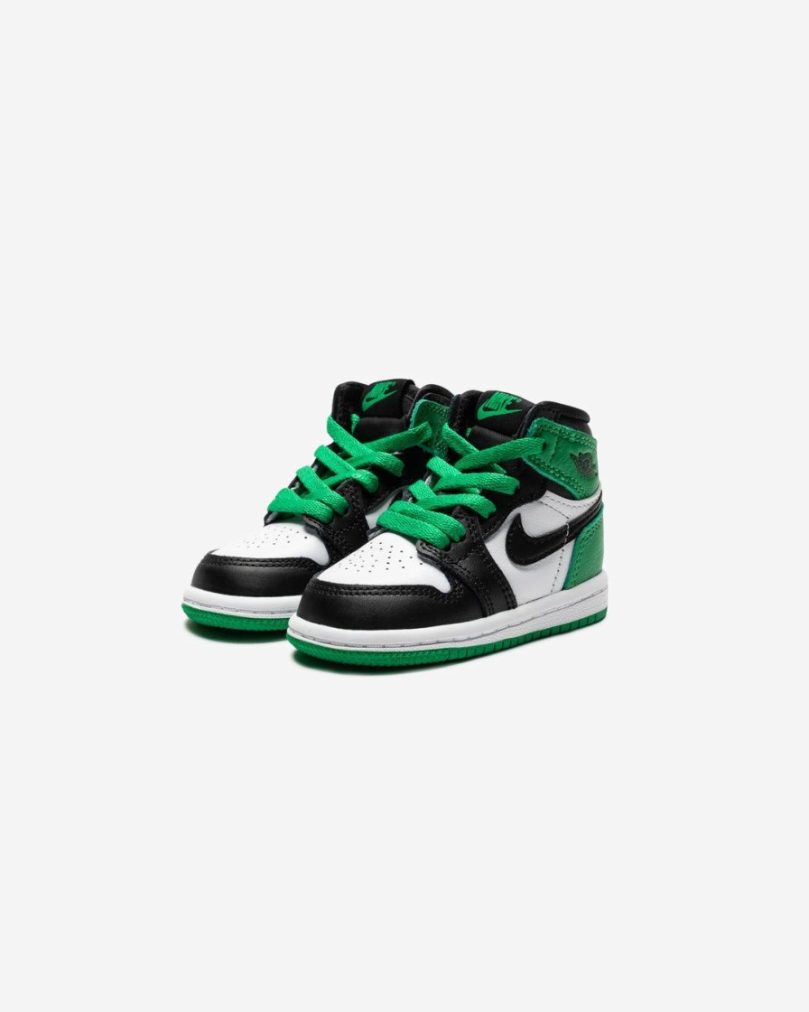 Footwear * | Jordan Td Aj 1 Retro High Og Black/ Luckygreen/ White