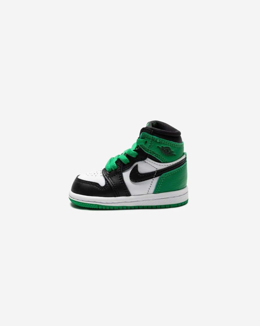 Footwear * | Jordan Td Aj 1 Retro High Og Black/ Luckygreen/ White