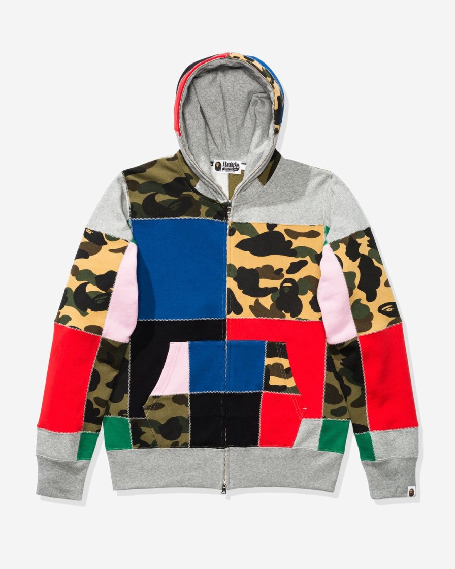 Clothing * | Bape Patchwork Full Zip Hoodie Multi