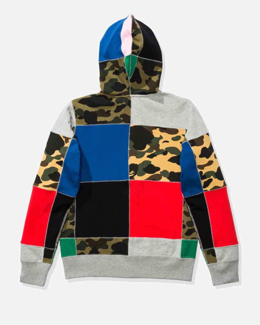 Clothing * | Bape Patchwork Full Zip Hoodie Multi