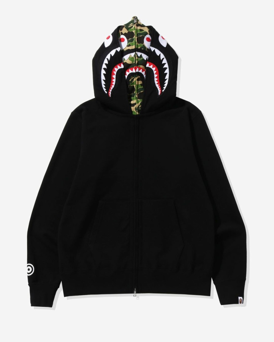 Clothing * | Bape Abc Camo Shark Wide Fit Full Zip Double Black