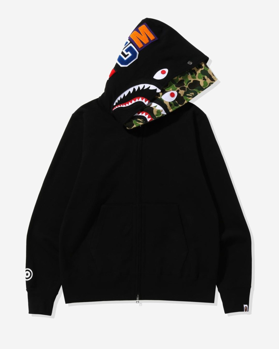 Clothing * | Bape Abc Camo Shark Wide Fit Full Zip Double Black