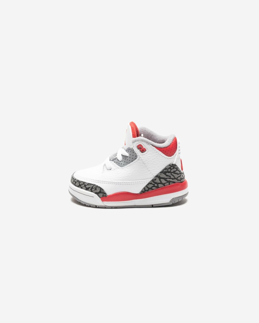 Footwear * | Jordan Td Aj 3 Retro White/ Firered/ Black/ Cementgrey